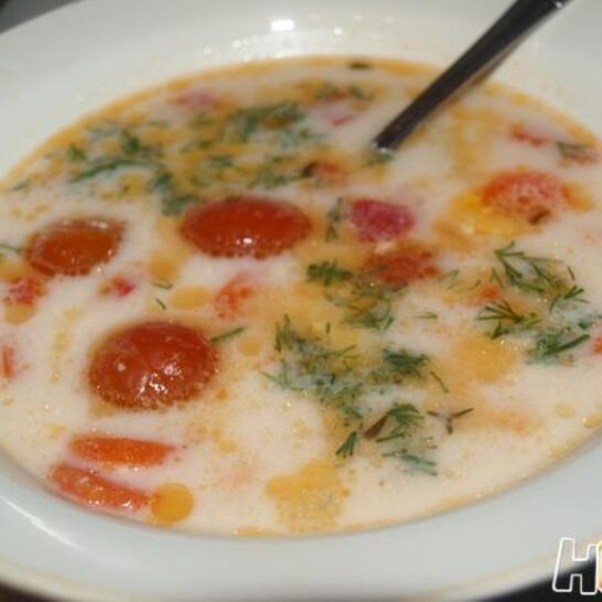 Рецепт супа из форели с плавленным сыром и овощами