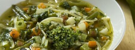 суп минестроне с соусом песто. Шаг 4