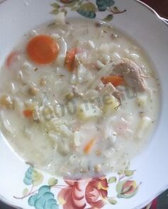 Суп с плавленым сыром и овощами