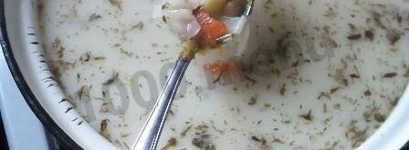 суп с плавленым сыром и овощами. Шаг 3