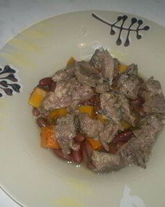 Фасолевая похлебка с бараниной и тыквой