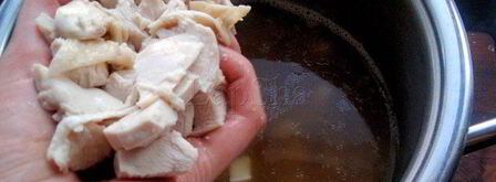 грибная похлебка с перловкой и курицей. Шаг 8