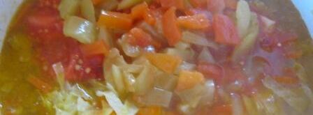 марокканская овощная похлебка с гренками. Шаг 9