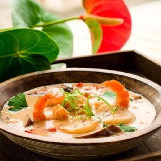 Рецепт похлебки с креветками и морскими гребешками