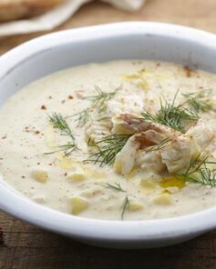 Похлебка с омулем горячего копчения