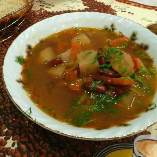 Рецепт рассольника с фасолью
