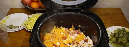 рассольник с колбасой и копченостями. Шаг 3