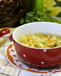 Щи с курицей и грибами