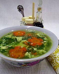 Щи с зеленью шпината