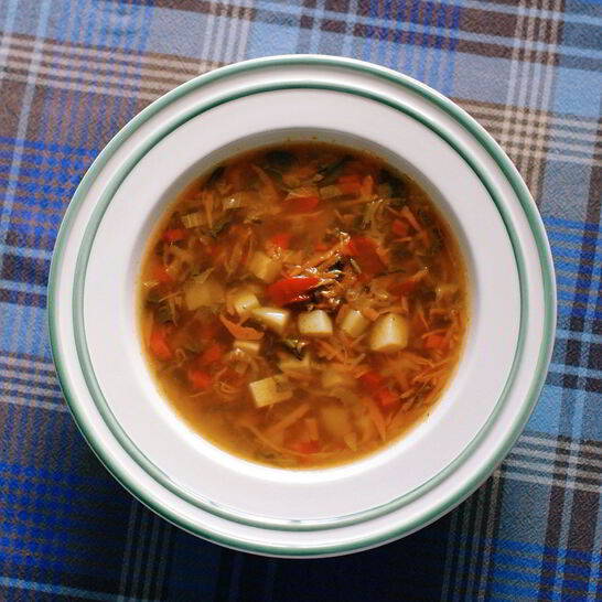 Рецепт вегетарианских щей со шпинатом