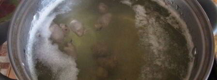 зеленые щи с потрошками. Шаг 3