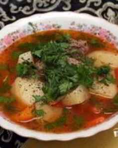 Шурпа из баранины по-узбекски