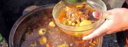 шурпа из баранины в казане. Шаг 10