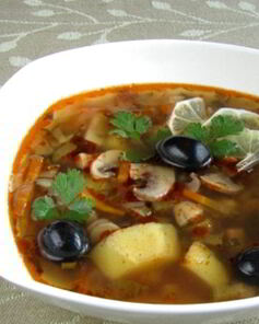 Грибная солянка постная