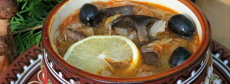 постная солянка с грибами и капустой. Шаг 12