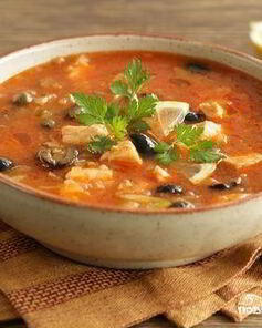 Рыбная солянка с семгой