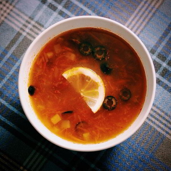 Рецепт солянки с опятами