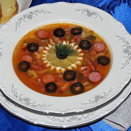 Рецепт солянки сборной мясной