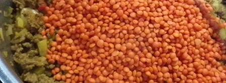 суп из чечевицы с мясным фаршем и шпинатом. Шаг 5