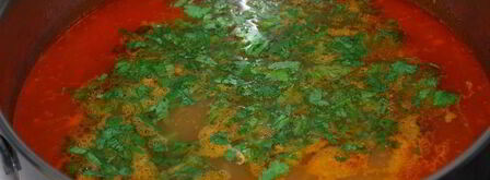 густой суп харчо с айвой. Шаг 11