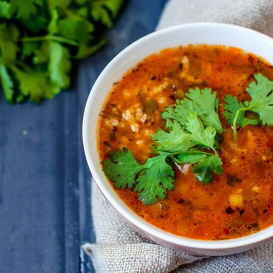 Рецепт супа харчо с айвой и фасолью