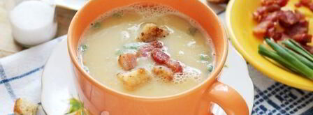 гороховый суп-пюре с варено-копченой грудинкой. Шаг 16