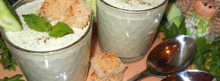 холодный мятный суп-пюре с яблоком и огурцом. Шаг 8