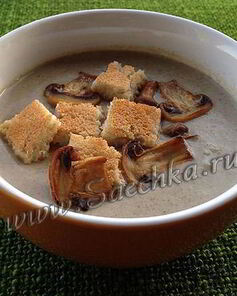 Постный суп-пюре из шампиньонов