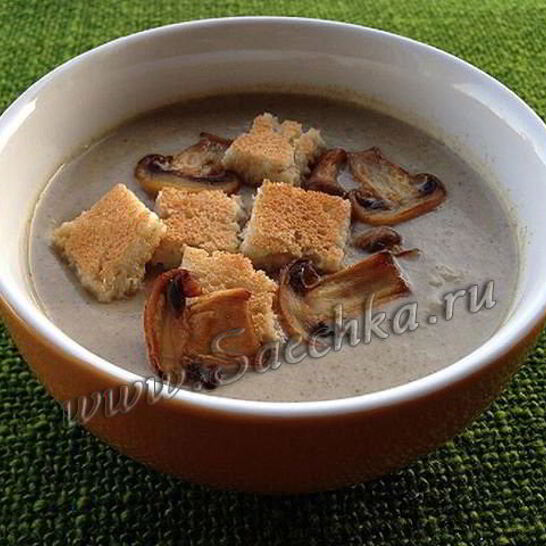 Рецепт постного супа-пюре из шампиньонов