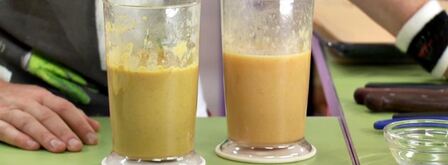 суп-пюре из копченой курицы с чечевицей и зеленым горошком. Шаг 4