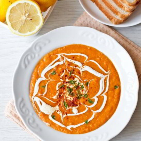 Рецепт супа-пюре из красной чечевицы