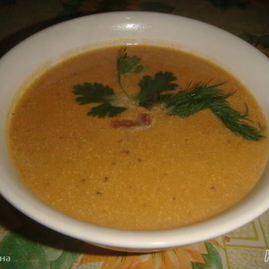 Рецепт супа-пюре из тыквы и морепродуктов