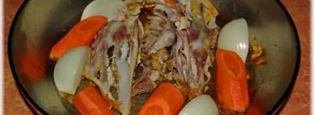 суп-пюре из тыквы с курицей и зеленым горошком. Шаг 14