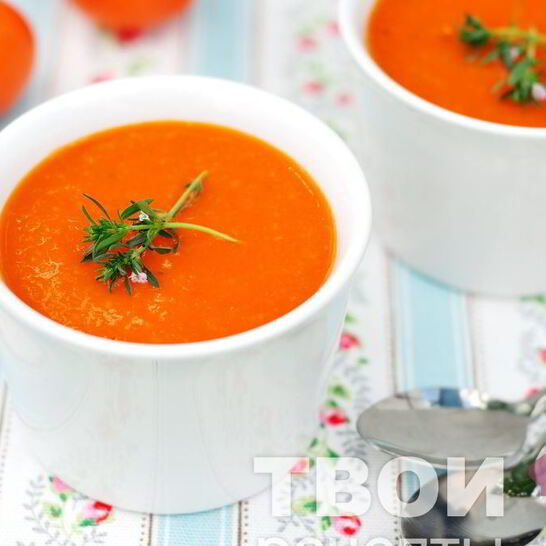 Рецепт супа-пюре из запеченных томатов