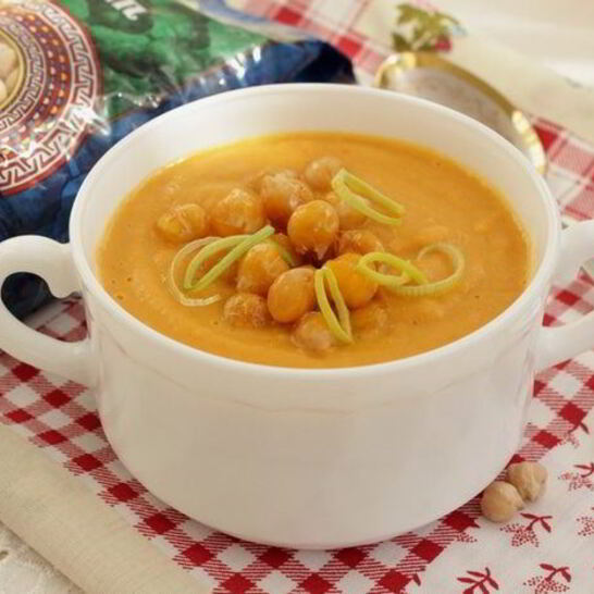 Рецепт супа-пюре с чечевицей и нутом