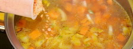 суп-пюре с чечевицей и нутом. Шаг 3