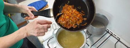 суп-пюре с ветчиной и яйцом. Шаг 6