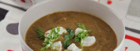 суп-пюре с запеченными баклажанами, помидорами и грибами. Шаг 8