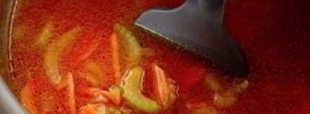 томатный суп-пюре с моцареллой. Шаг 4