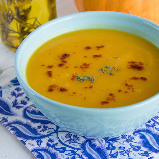 Рецепт тыквенного супа-пюре с паприкой и тимьяном