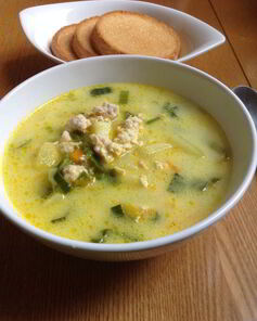 Суп с луком пореем