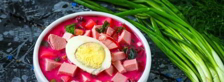 холодный свекольник с колбасой. Шаг 11