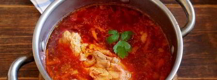 классический горячий свекольник с курицей. Шаг 10