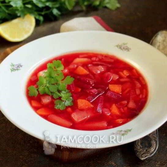 Рецепт постного горячего свекольника