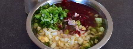 свекольник из маринованной свеклы из банки. Шаг 14