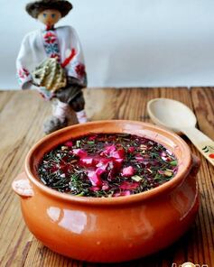 Свекольник холодный, с ветчиной