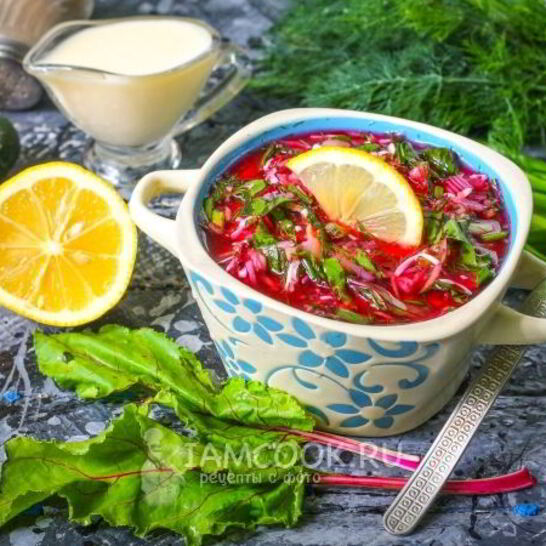 Рецепт свекольника с ботвой