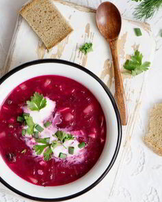 Свекольник с фасолью и прованскими травами