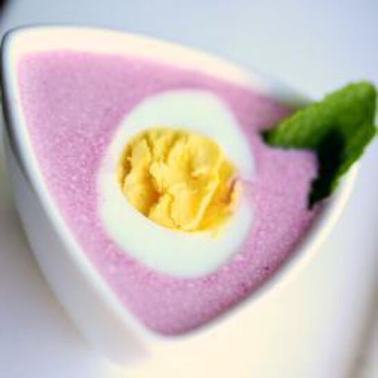 Рецепт свекольника с яйцом