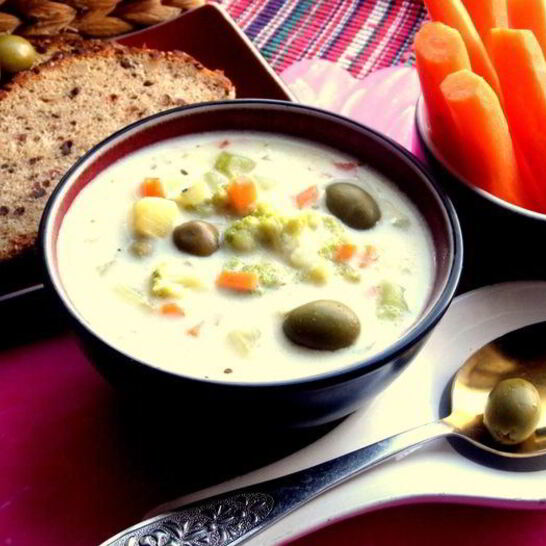 Рецепт овощного сырного супа